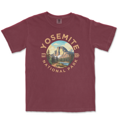 Yosemite National Park Comfort Colors T-Shirt – Valley Landscape Circle
