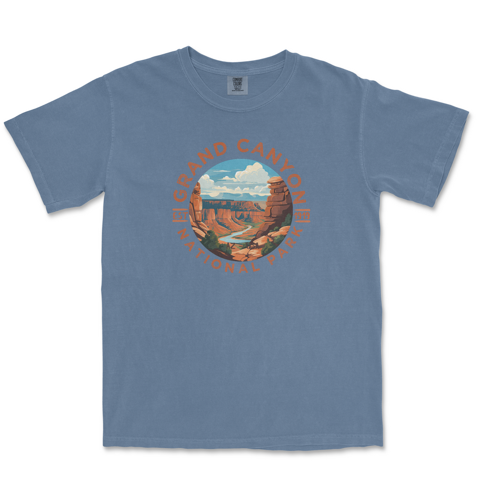 Grand Canyon National Park Garment-Dyed T-Shirt – Canyon Landscape Circle