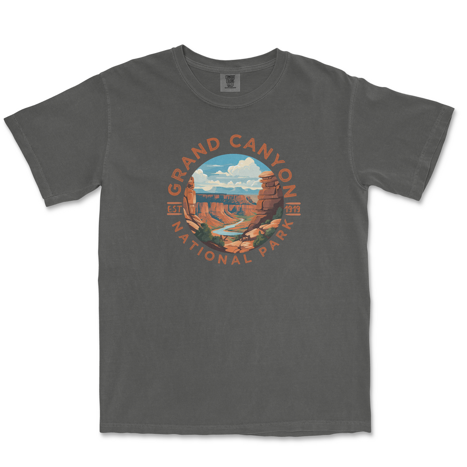 Grand Canyon National Park Garment-Dyed T-Shirt – Canyon Landscape Circle