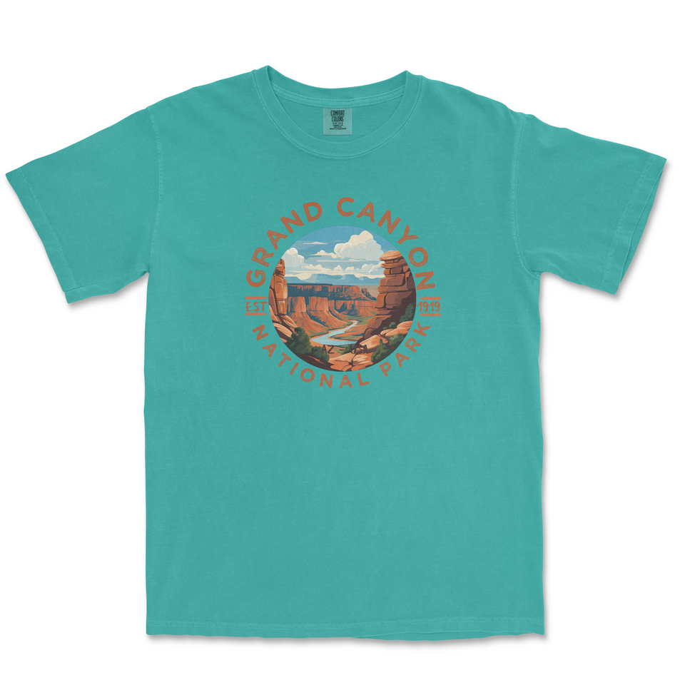 Grand Canyon National Park Garment-Dyed T-Shirt – Canyon Landscape Circle