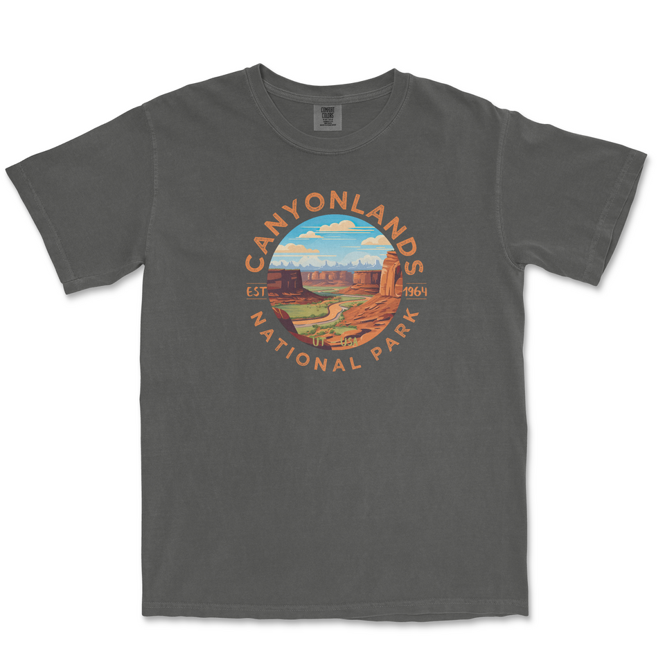 Canyonlands National Park Garment-Dyed T-Shirt – Desert Landscape Circle