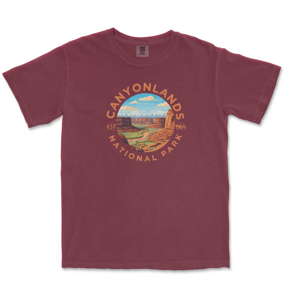 Canyonlands National Park Garment-Dyed T-Shirt – Desert Landscape Circle