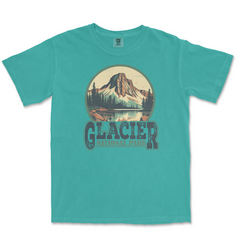 Glacier National Park Comfort Colors T-Shirt – Mountain Landscape