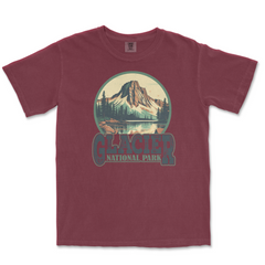 Glacier National Park Comfort Colors T-Shirt – Mountain Landscape