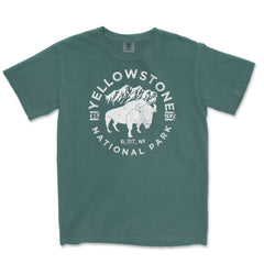 Yellowstone National Park Comfort Colors T-Shirt – Bison Emblem