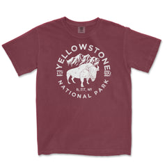 Yellowstone National Park Comfort Colors T-Shirt – Bison Emblem