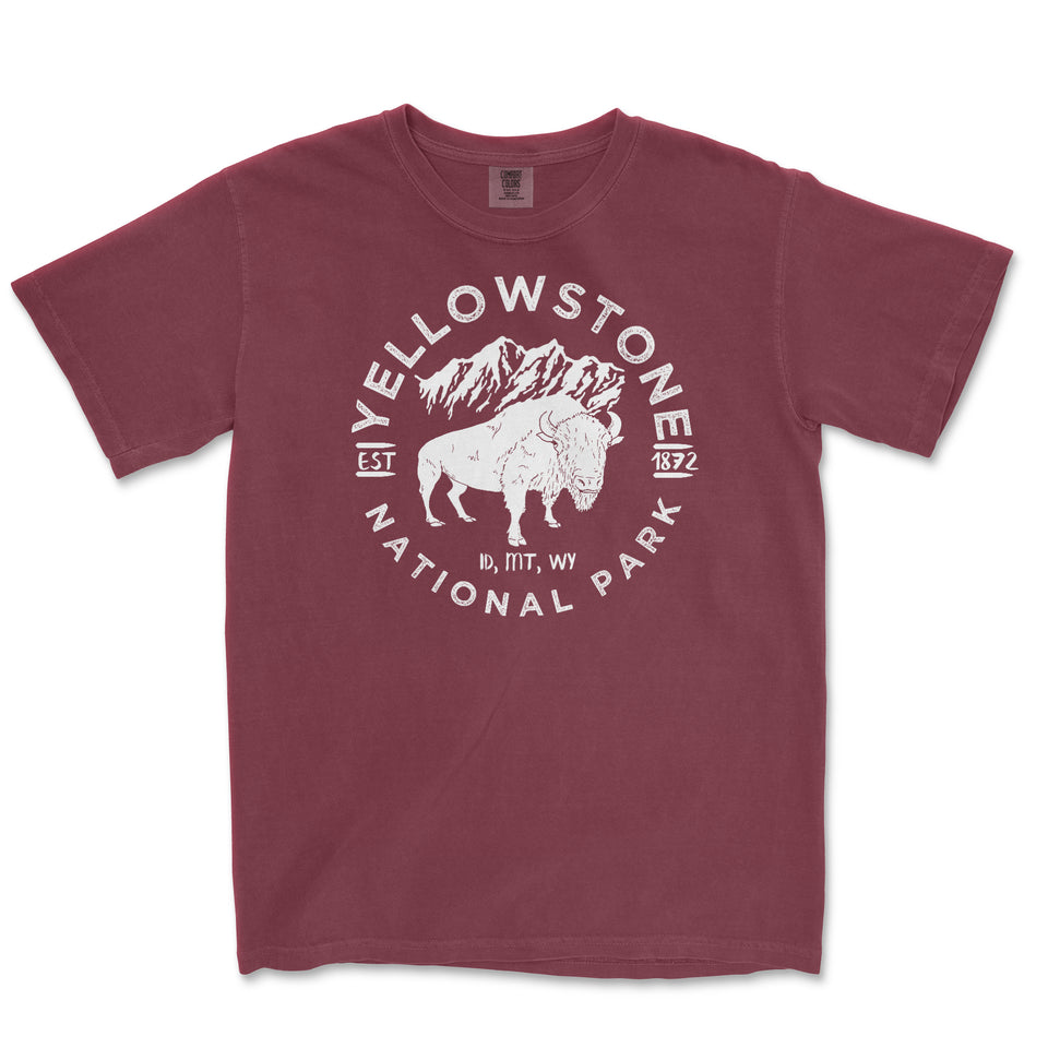 Yellowstone National Park Comfort Colors T-Shirt – Bison Emblem