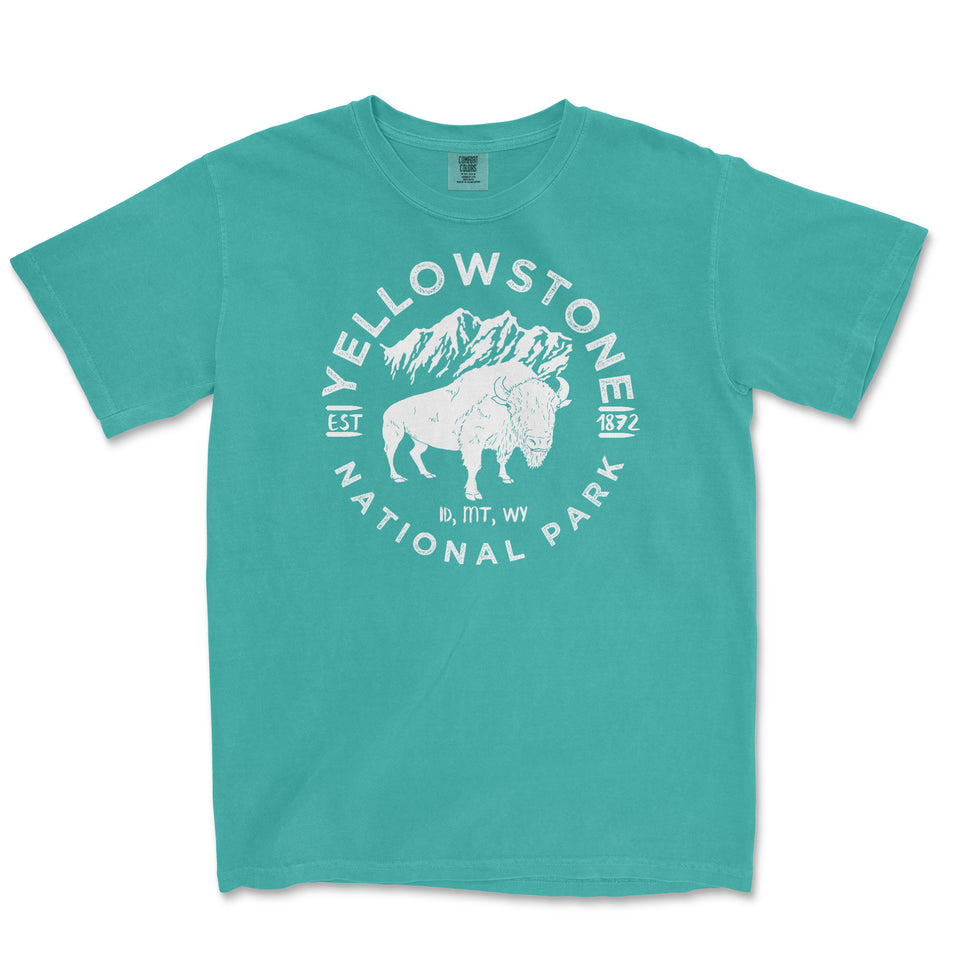 Yellowstone National Park Comfort Colors T-Shirt – Bison Emblem