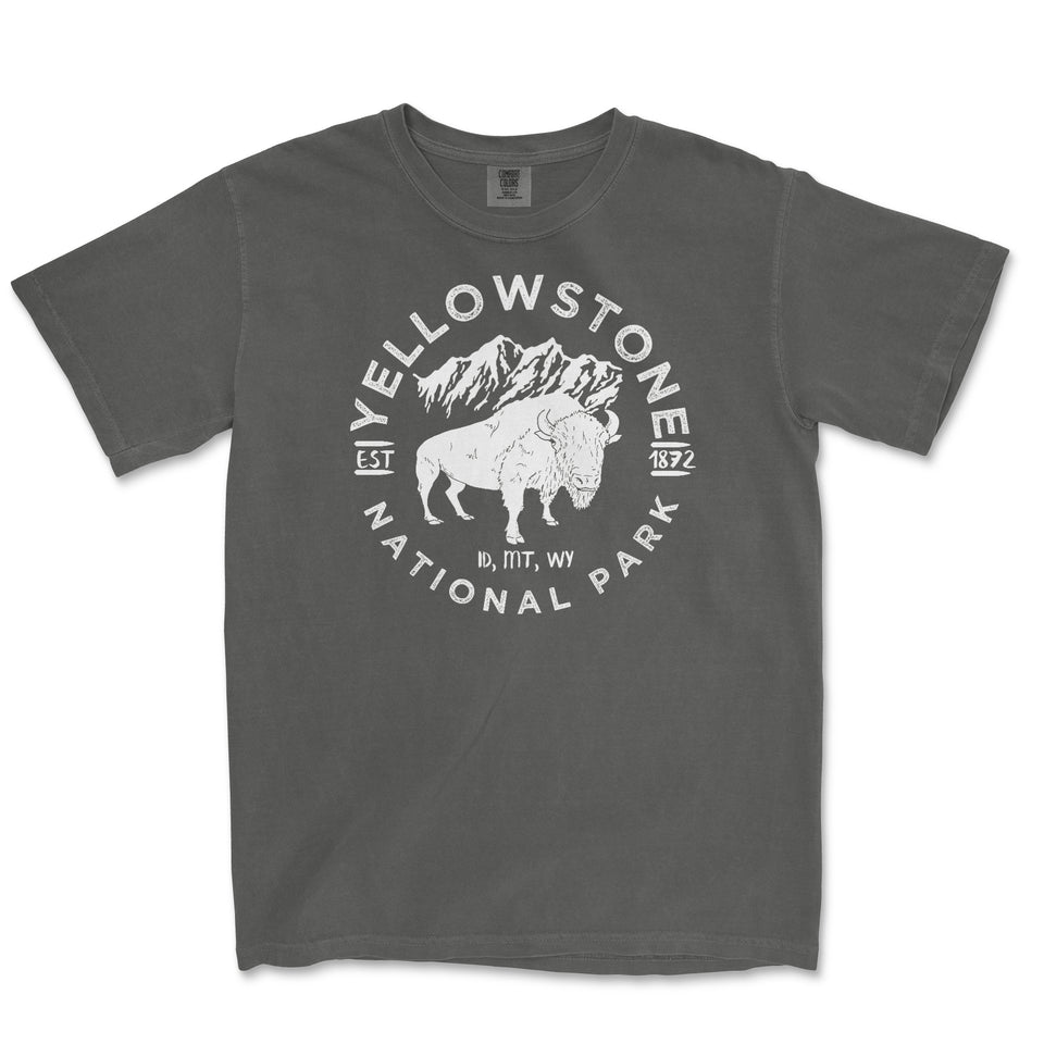 Yellowstone National Park Comfort Colors T-Shirt – Bison Emblem