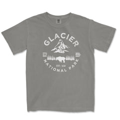 Glacier National Park Comfort Colors T-Shirt – Mountain Goat Emblem