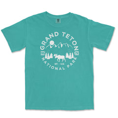 Grand Teton National Park Comfort Colors T-Shirt – Mountain Wildlife Emblem