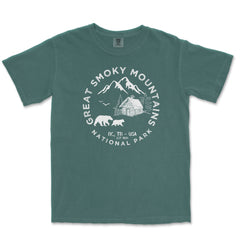 Great Smoky Mountains National Park Comfort Colors T-Shirt – Bears and Cabin
