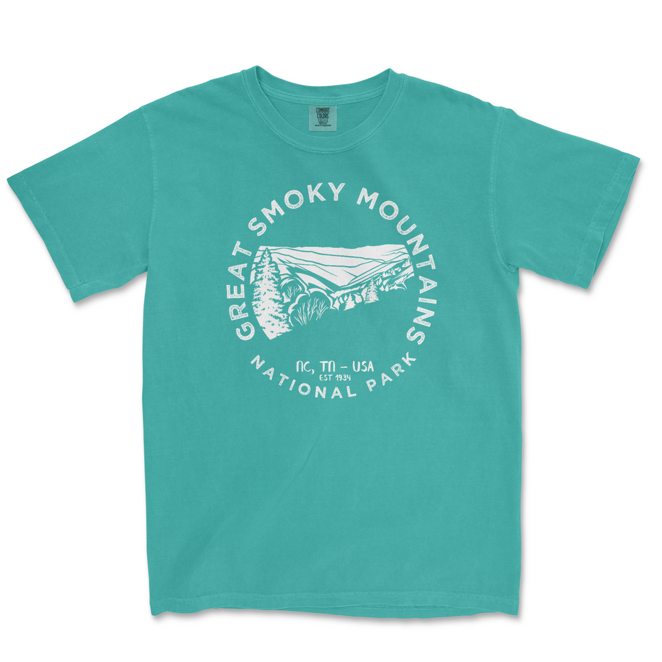 Great Smoky Mountains National Park Comfort Colors T-Shirt – Mountain Panorama