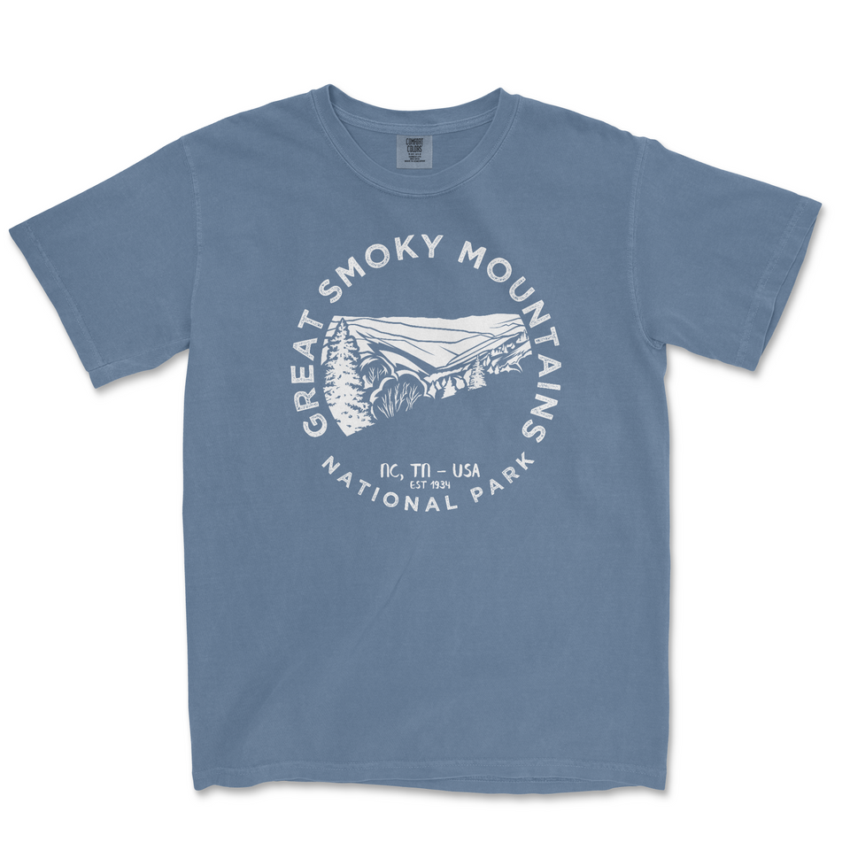 Great Smoky Mountains National Park Comfort Colors T-Shirt – Mountain Panorama