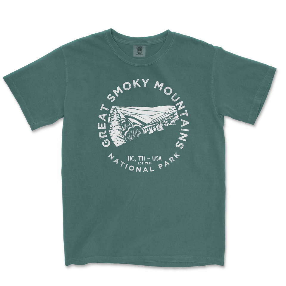 Great Smoky Mountains National Park Comfort Colors T-Shirt – Mountain Panorama