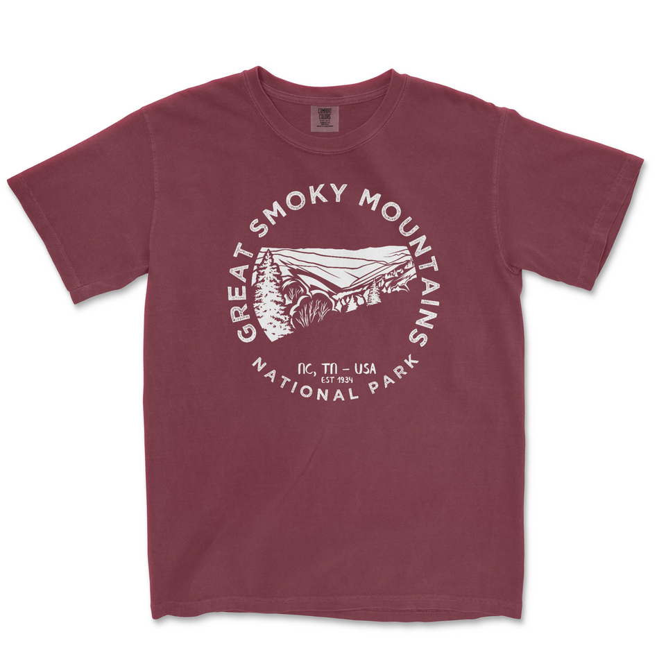 Great Smoky Mountains National Park Comfort Colors T-Shirt – Mountain Panorama
