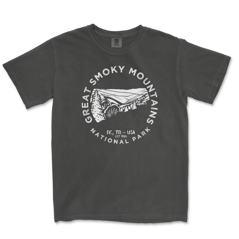 Great Smoky Mountains National Park Comfort Colors T-Shirt – Mountain Panorama