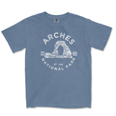 Arches National Park Comfort Colors T-Shirt – Delicate Arch Emblem