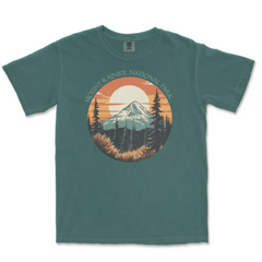 Mount Rainier National Park Comfort Colors T-Shirt – Mountain Sunset Circle