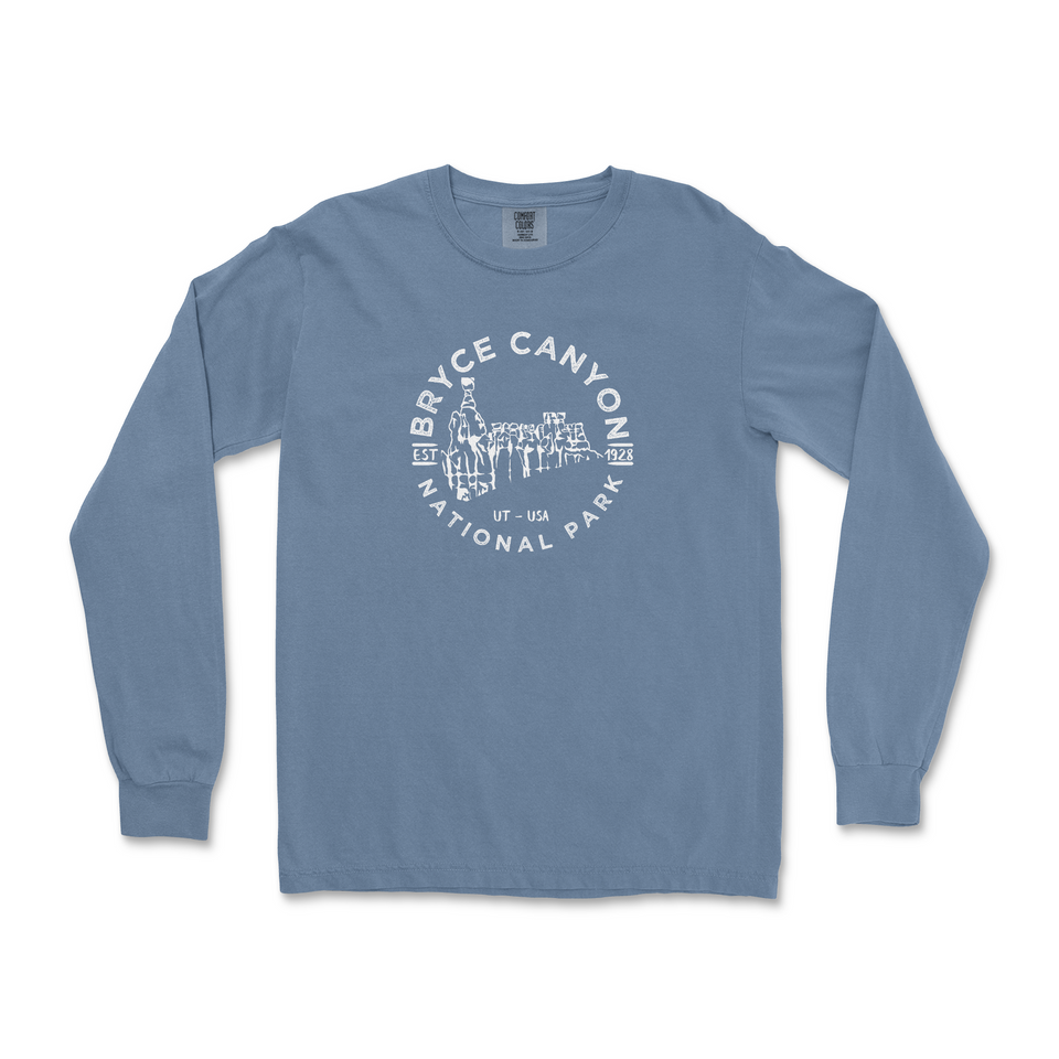 Bryce Canyon National Park Garment-Dyed Long Sleeve T-Shirt – Hoodoo Panorama