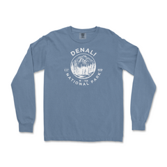 Denali National Park Garment-Dyed Long Sleeve T-Shirt – Mountain Forest Circle