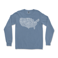 US National Parks Comfort Colors Long Sleeve T Shirt