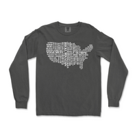 US National Parks Comfort Colors Long Sleeve T Shirt