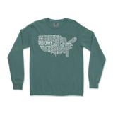 US National Parks Comfort Colors Long Sleeve T Shirt