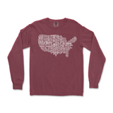 US National Parks Comfort Colors Long Sleeve T Shirt