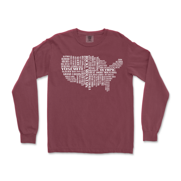 US National Parks Comfort Colors Long Sleeve T Shirt