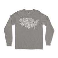 US National Parks Comfort Colors Long Sleeve T Shirt