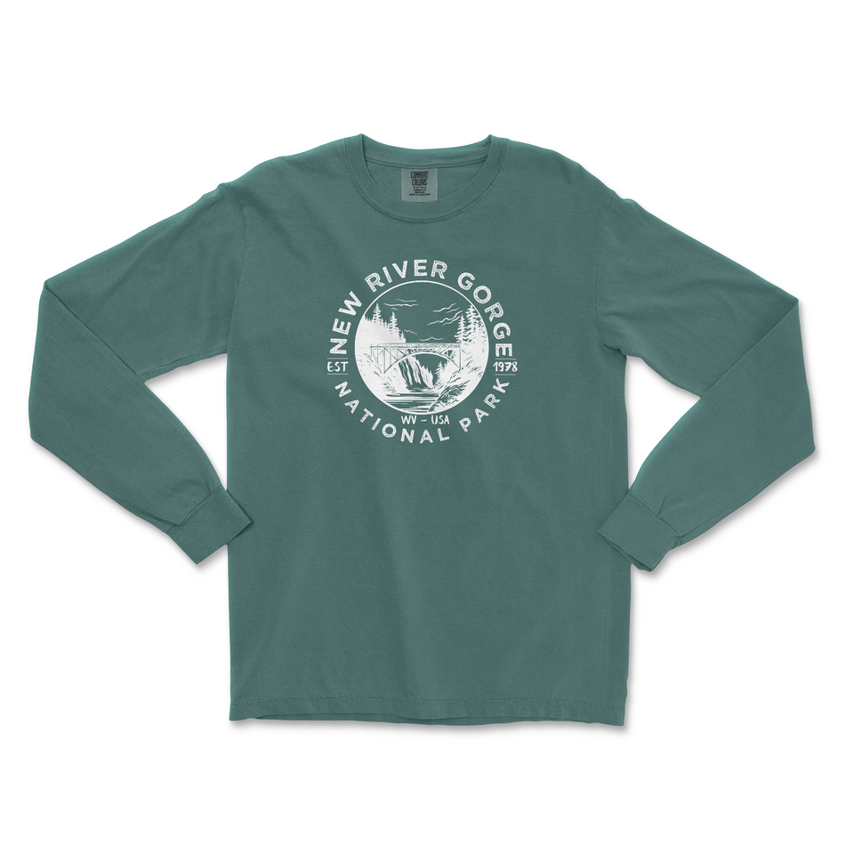 New River Gorge National Park Garment-Dyed Long Sleeve T-Shirt