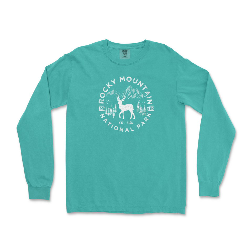 Rocky Mountain National Park Comfort Colors Long Sleeve T Shirt