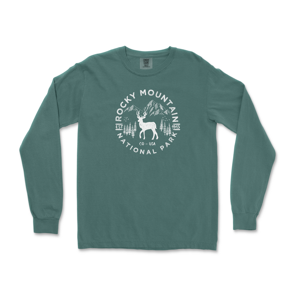 Rocky Mountain National Park Comfort Colors Long Sleeve T Shirt