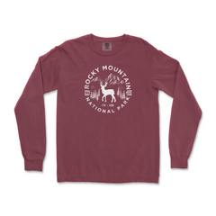 Rocky Mountain National Park Comfort Colors Long Sleeve T Shirt