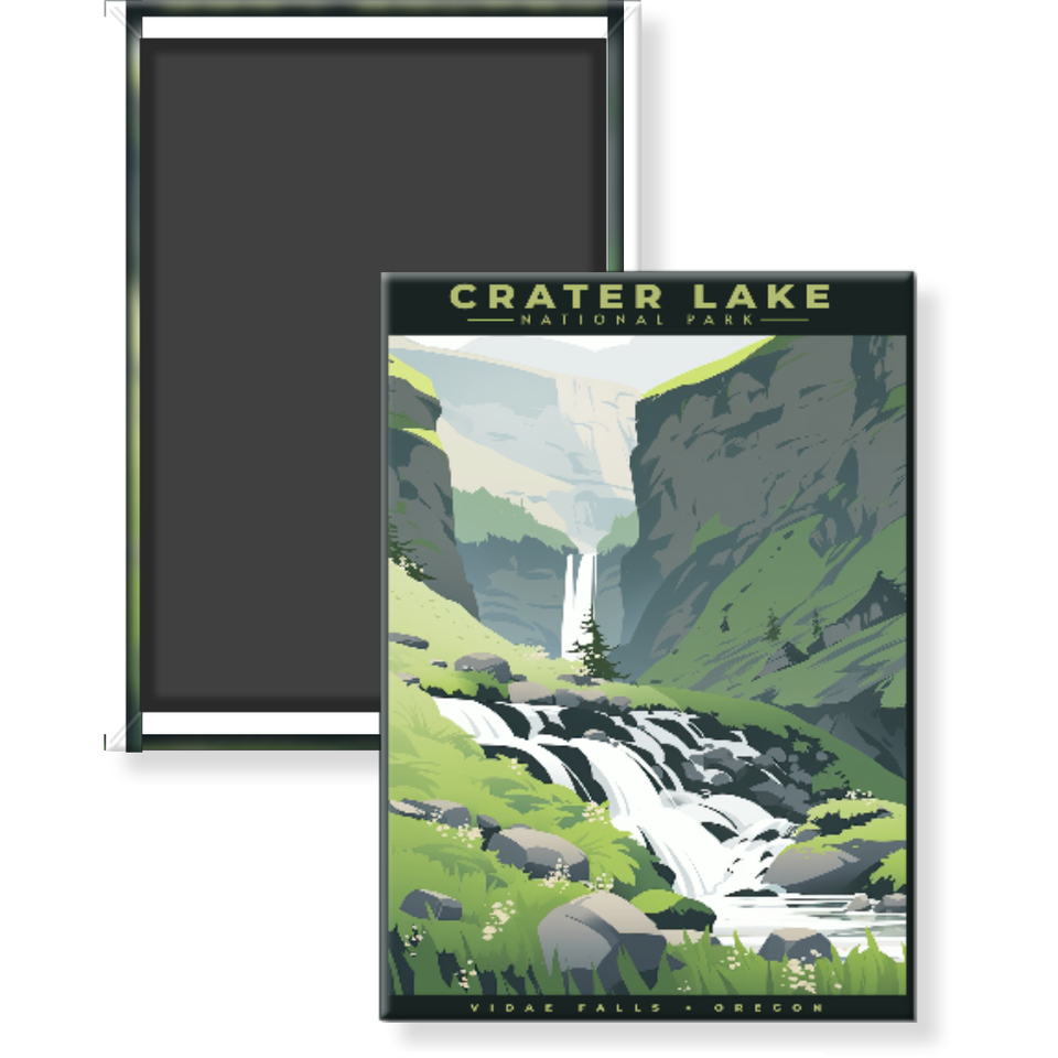Crater Lake National Park Magnet - Vidae Falls