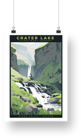 Crater Lake National Park Poster - Vidae Falls