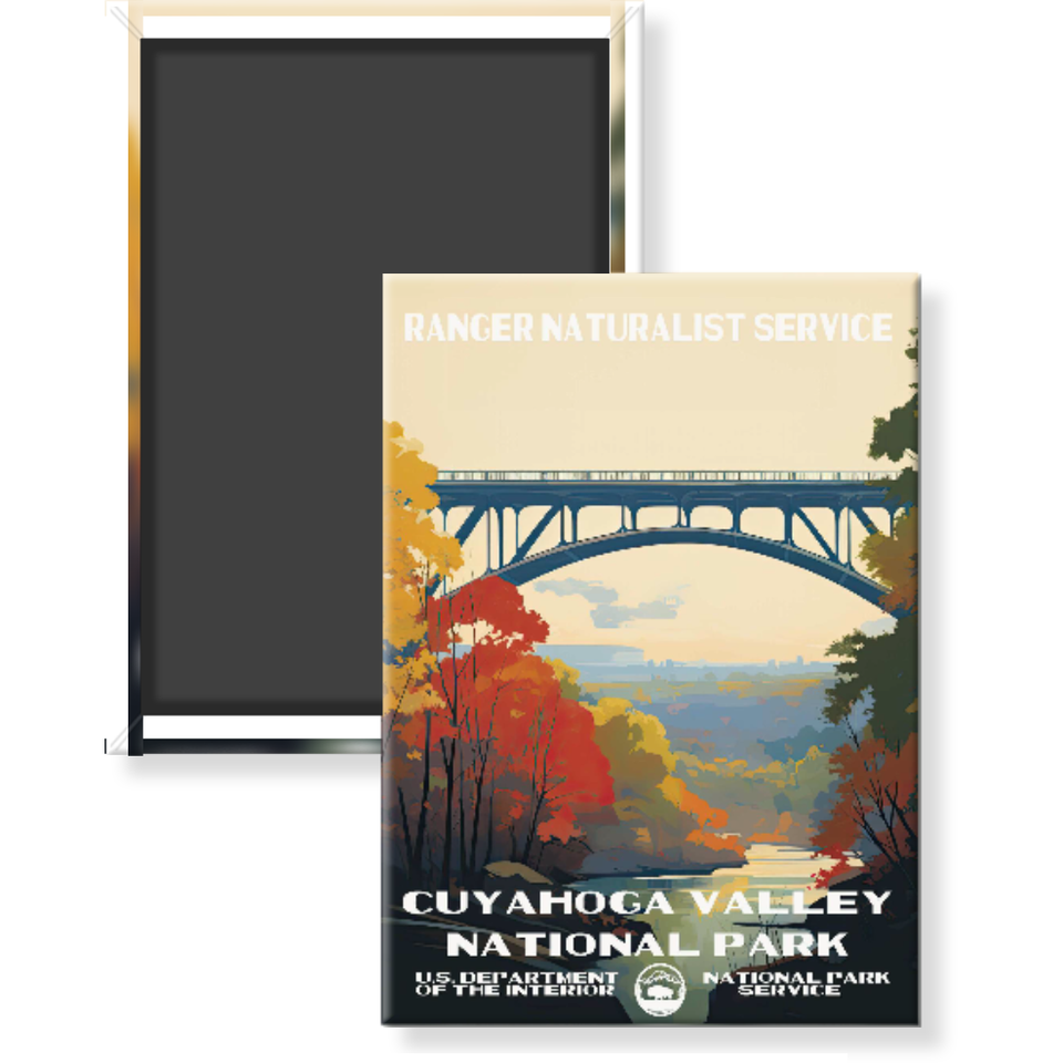 Cuyahoga Valley National Park Magnet – Vintage WPA Style