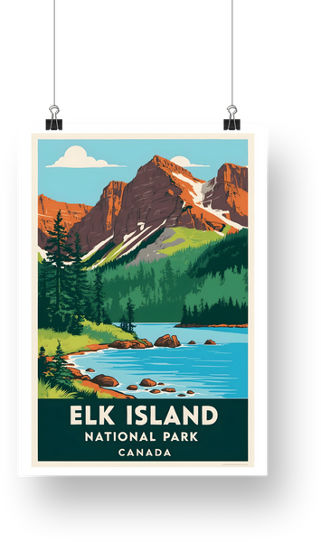 Elk Island National Park Poster