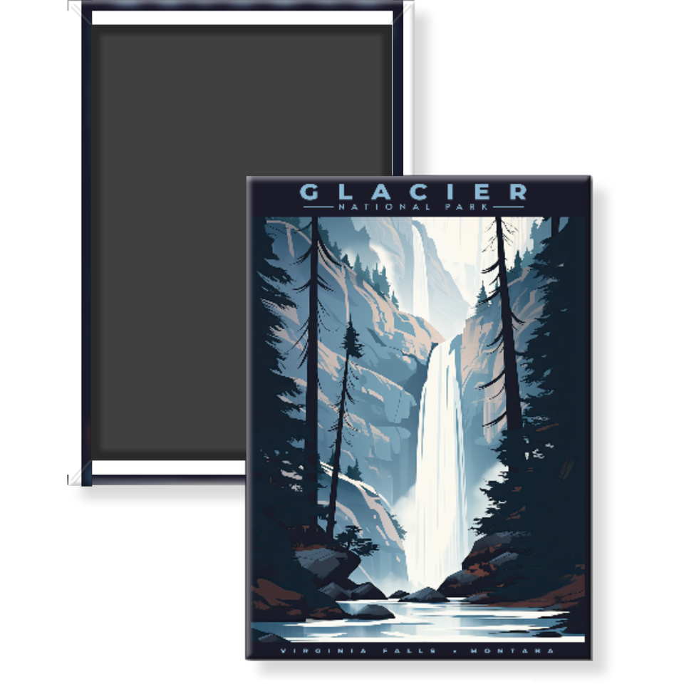 Glacier National Park Magnet - Virginia Falls