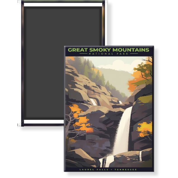 Great Smoky Mountains National Park Magnet - Laurel Falls