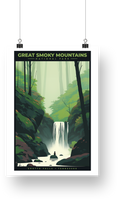 Great Smoky Mountains National Park Poster - Grotto Falls