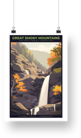 Great Smoky Mountains National Park Poster - Laurel Falls