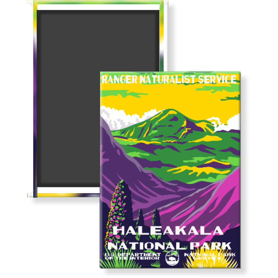 Haleakala National Park Magnet – WPA Style