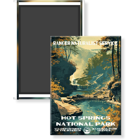 Hot Springs National Park Magnet – Vintage WPA Style
