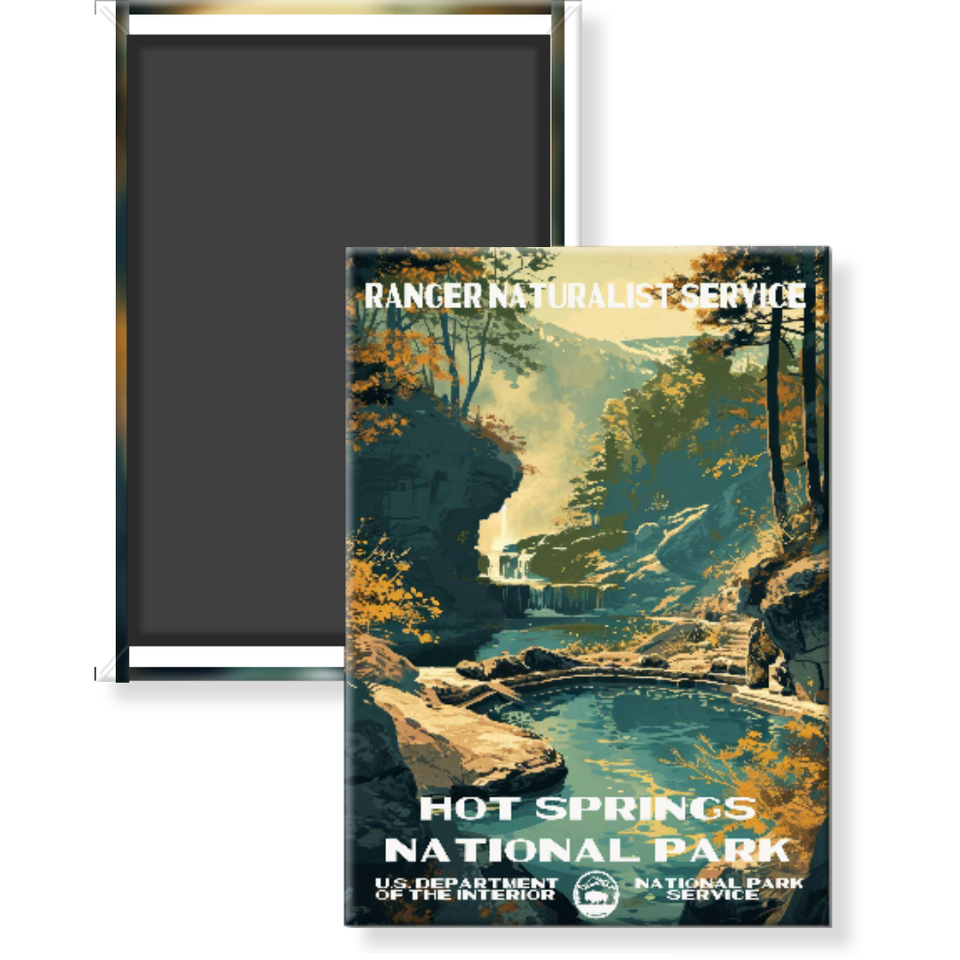 Hot Springs National Park Magnet – Vintage WPA Style