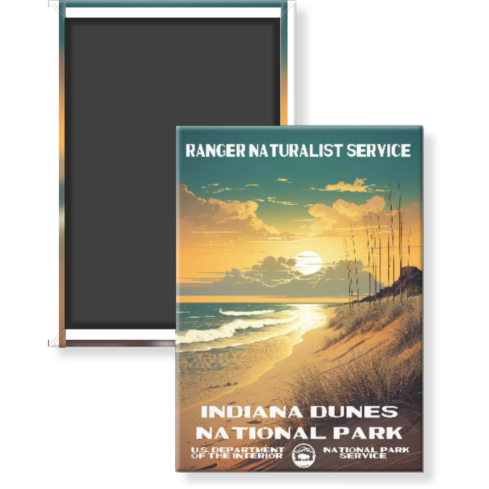 Indiana Dunes National Park Magnet – Vintage WPA Style