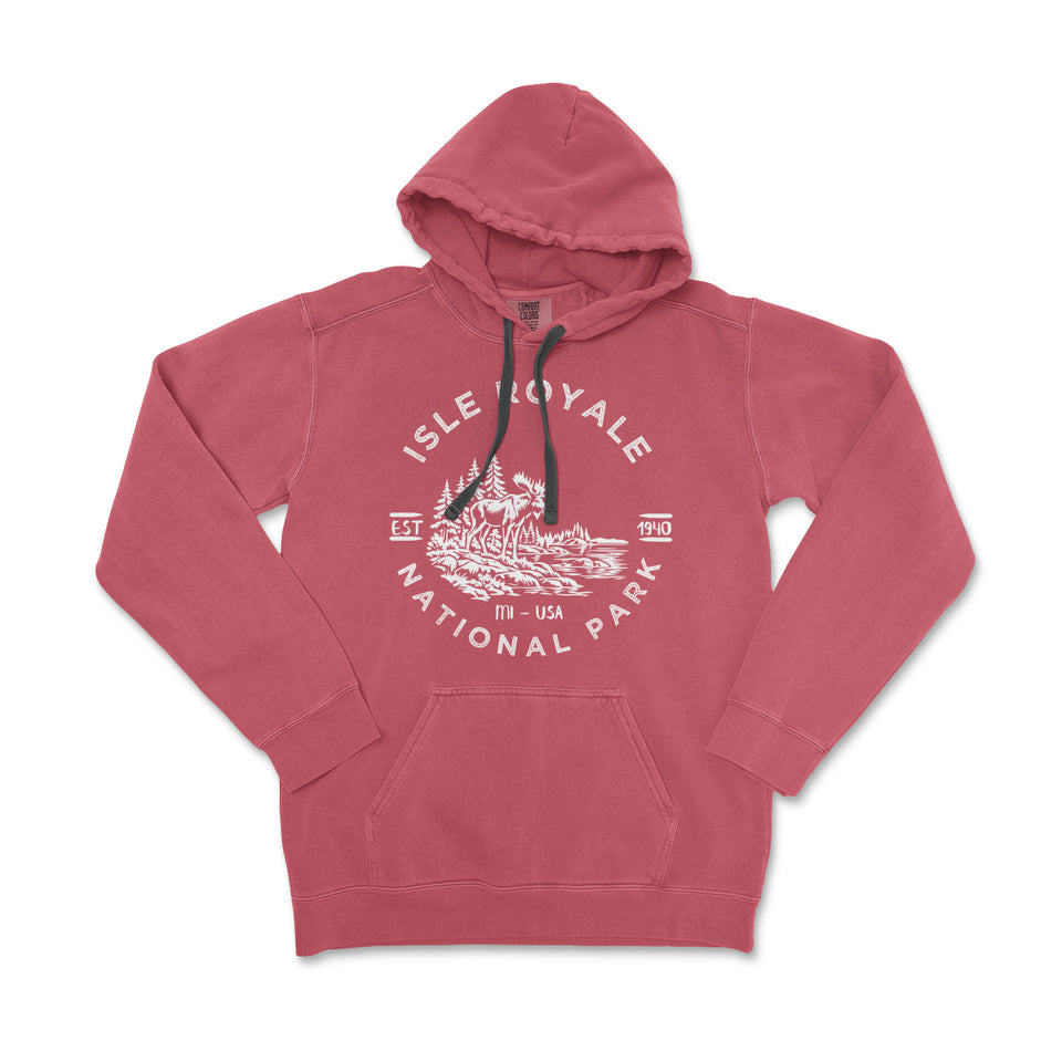 Isle Royale National Park Garment-Dyed Hoodie
