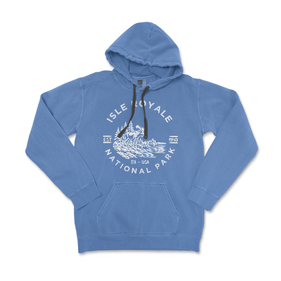 Isle Royale National Park Garment-Dyed Hoodie