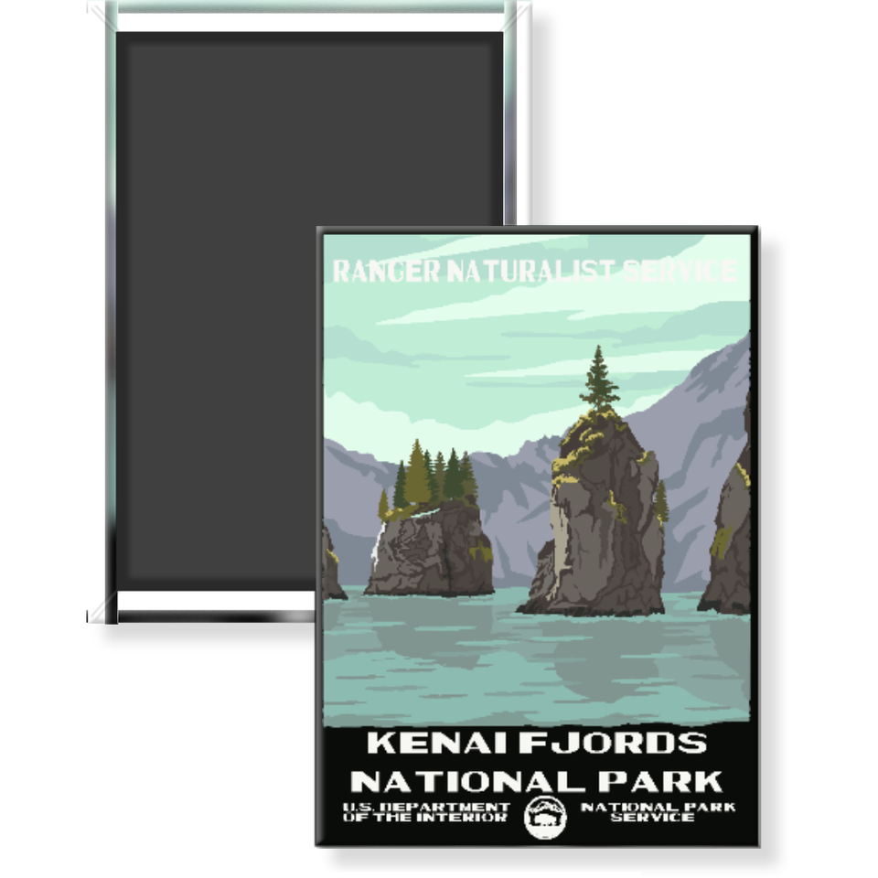 Kenai Fjords National Park Magnet – WPA Style